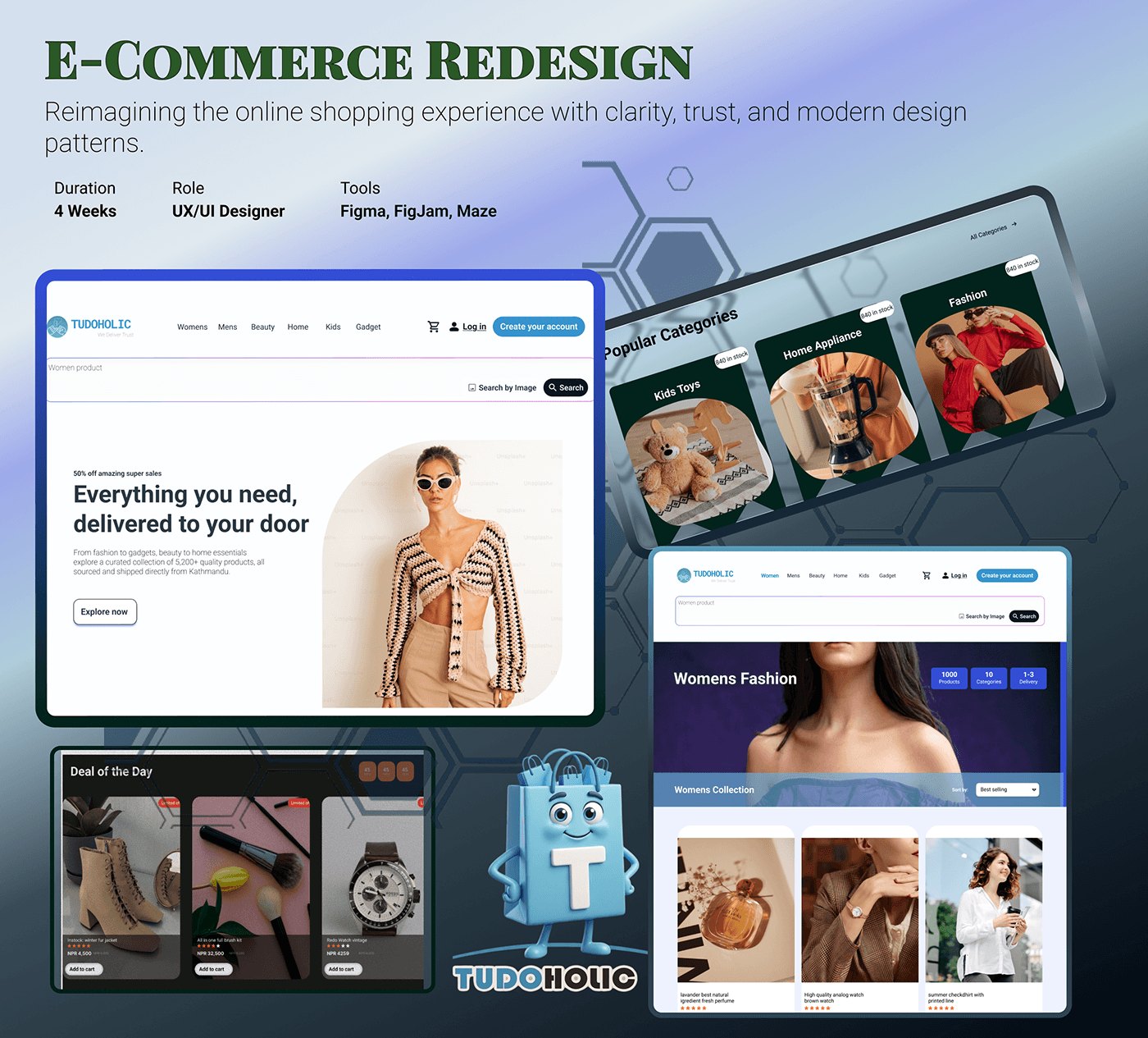 Tudhoholic e-commerce redesign cover